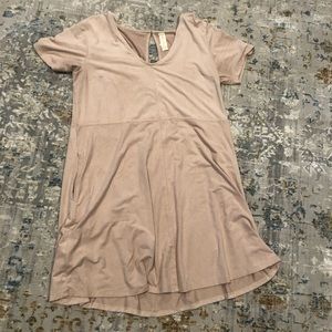 Altar’d State Blush Pink Mini V-Neck Dress